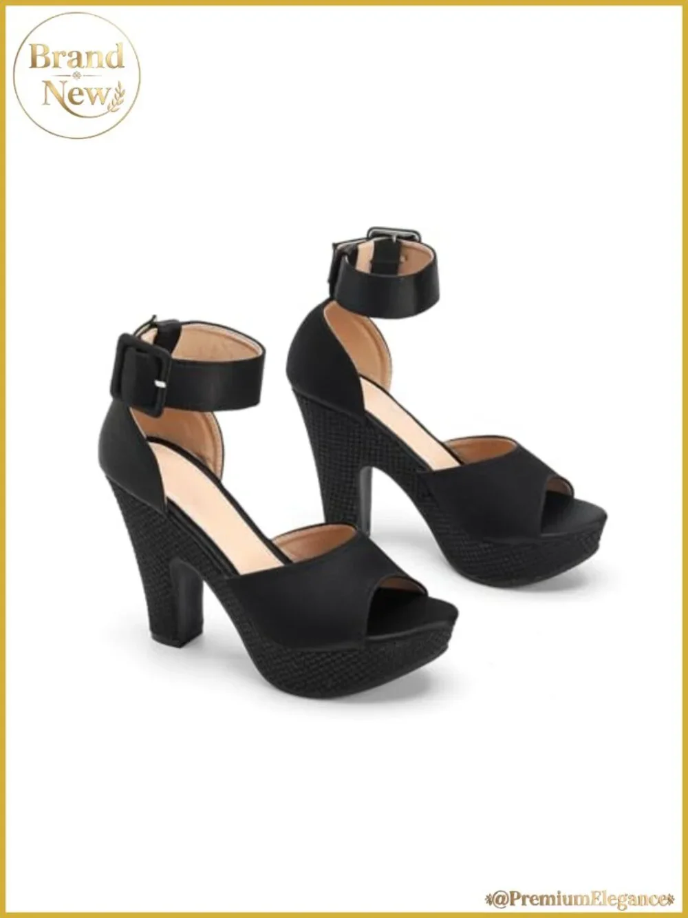 Women's Platform High Heel Open Toe Buckle Sandals Pumps